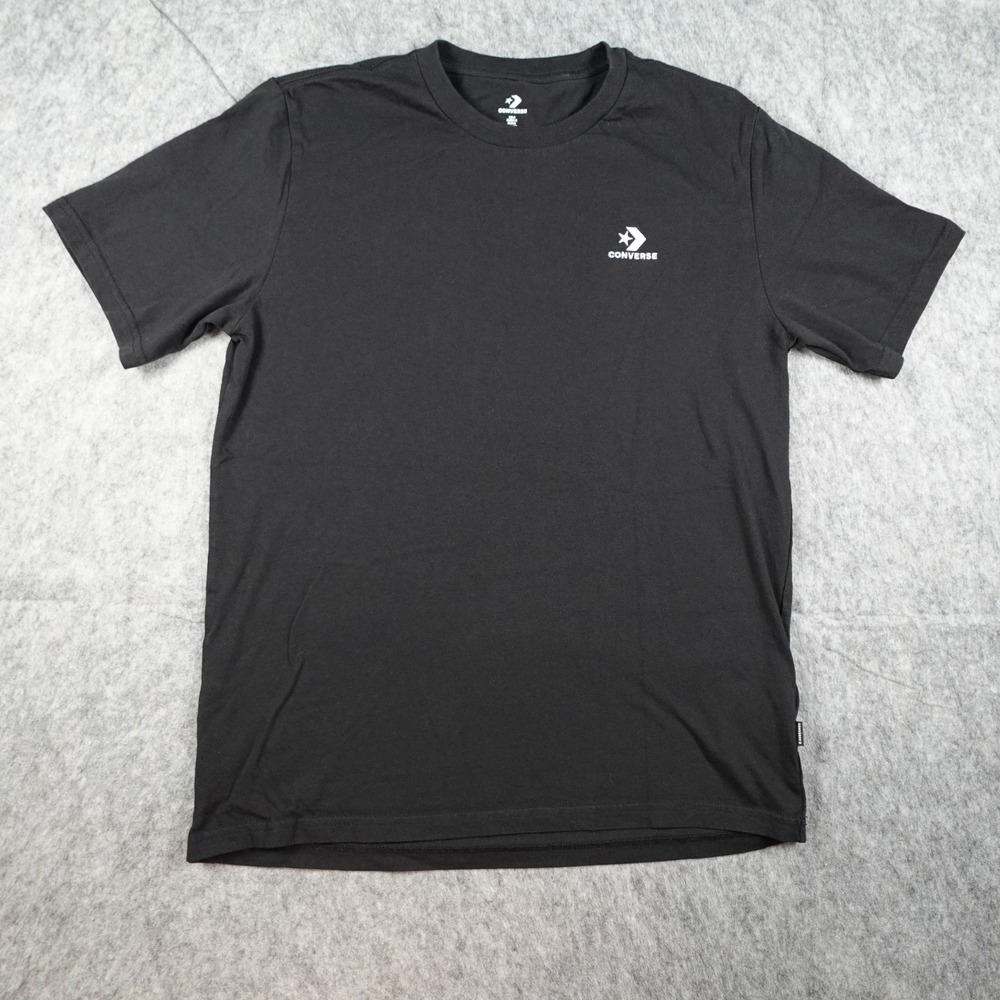 Converse Shirt Mens Small Black All Star Paris Graphic Short Sleeve Cotton Shirt